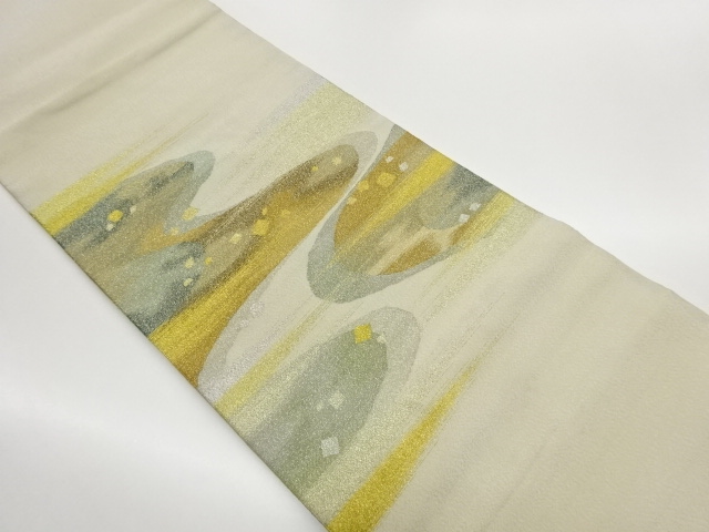 綴れ霞に色紙模様織出し袋帯